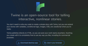 a screenshot of Twine website