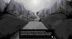 Scenic road through Rocky Mountains